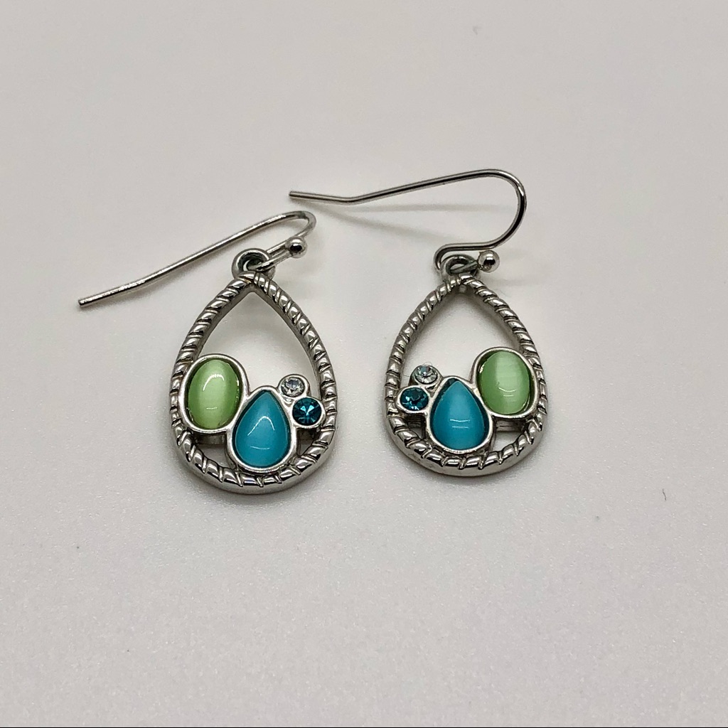 Lia Sophia Blue And Green Earrings 15$